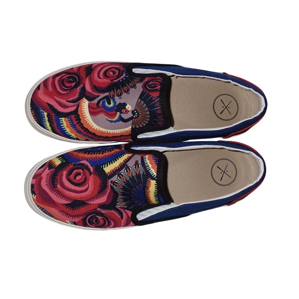 Inkkas Baila Slip On Canvas shoes Mens 9 Boho Artsy ‎ Casual - Picture 3 of 7